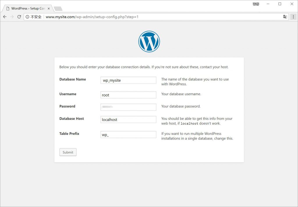 Wordpress数据库配置