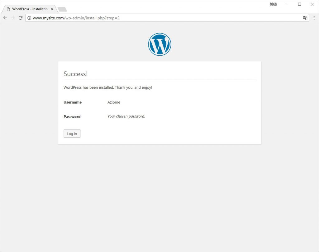 Wordpress安装成功