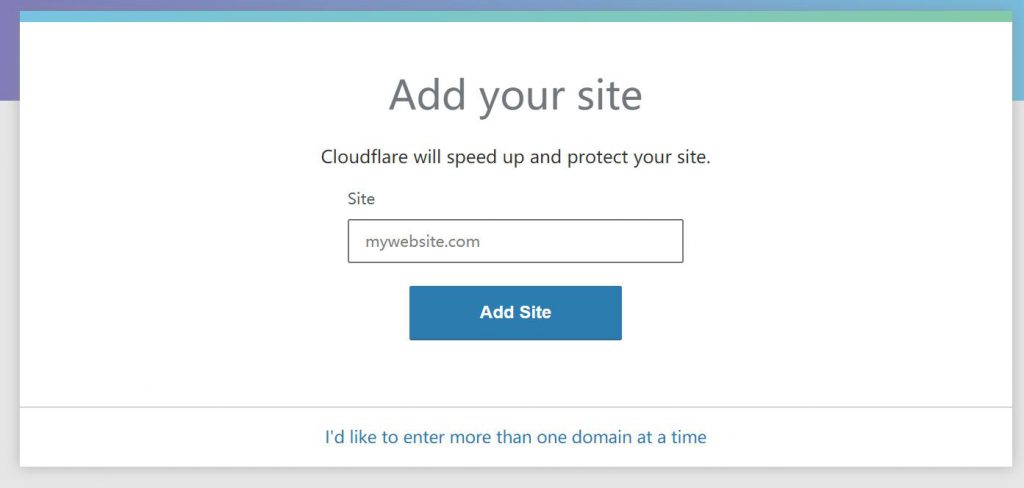 cloudflare填写域名